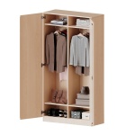 Garderobenschrank, 5 OH, 2 Türen, abschließbar, beide Seiten Garderobe, B/H/T 100x190x60cm 